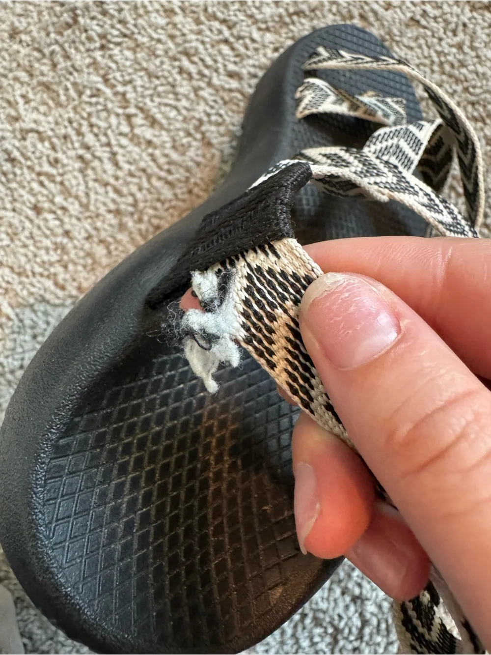Chaco Z2 Women's Black Sandals with Adjustable Chevron Straps and Toe Loop